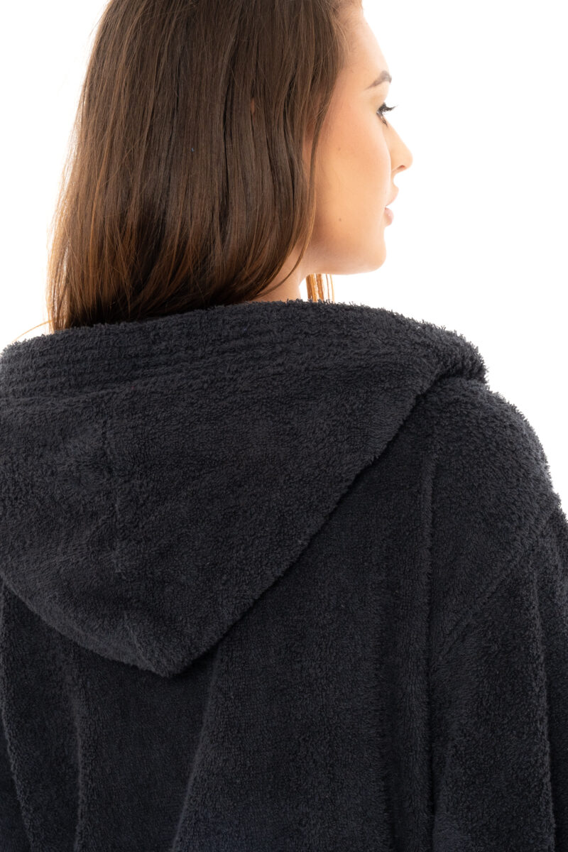 Luxurious 100% Soft Cotton Towlling Bathrobe Dressing Gown Hooded Towel Changing Robe Spa Bath Towel Robe for Ladies & Gents - Image 6